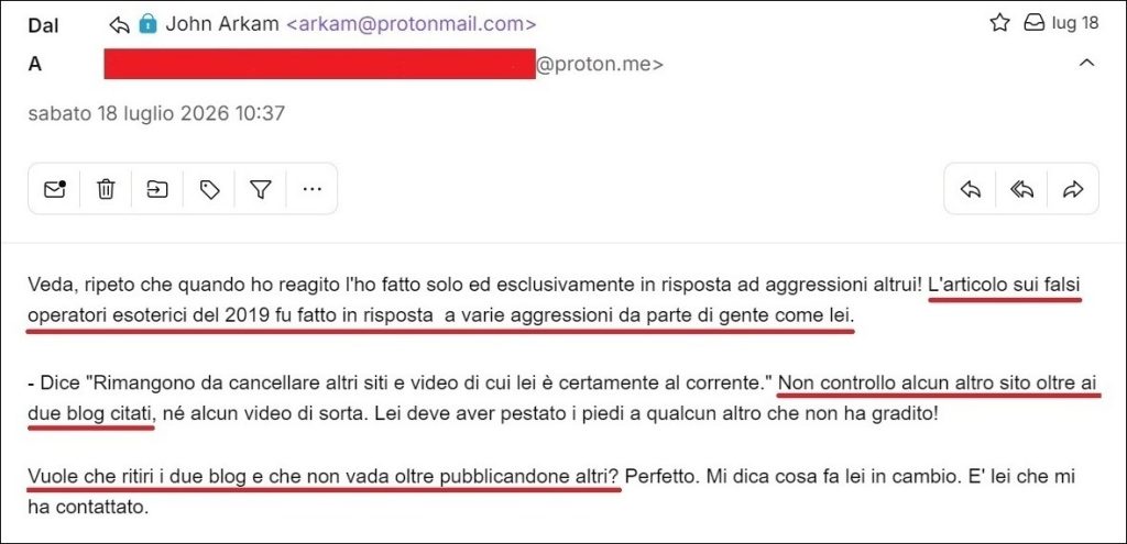 Mago Arkam Testimonianze